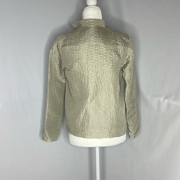 Eileen fisher 100% silk textured blazer - Picture 2 of 11